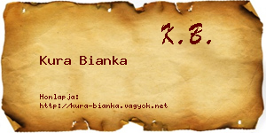 Kura Bianka névjegykártya